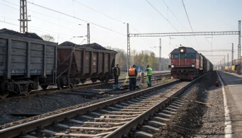 Сход вагонов на станции Дорогино