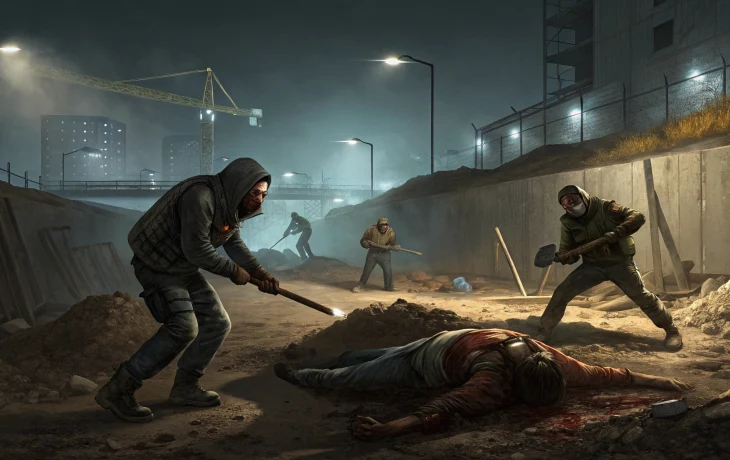 Драка у котлована закончилась поножовщиной с пострадавшей