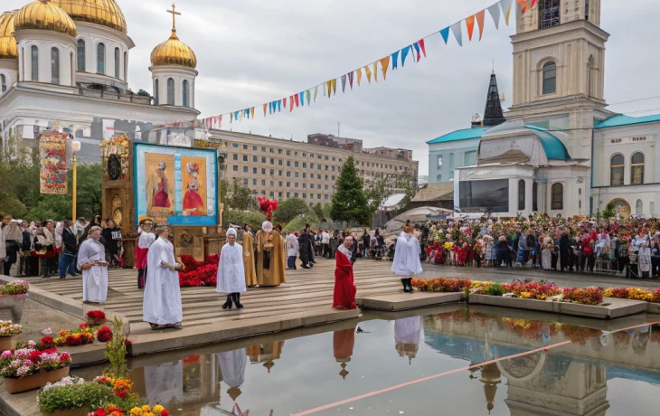 Новосибирск отметил День крещения Руси с литургией, крестным ходом и праздничной программой в Троицк