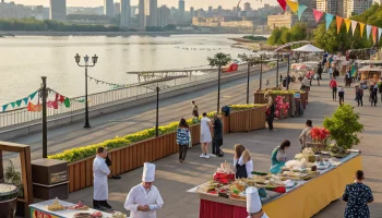 Гастрофестиваль &laquo;В Сибири &mdash; есть!&raquo; собрал поваров и гостей из разных стран на набережной Новосибирск