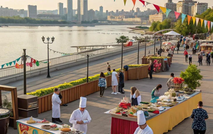 Гастрофестиваль &laquo;В Сибири &mdash; есть!&raquo; собрал поваров и гостей из разных стран на набережной Новосибирск