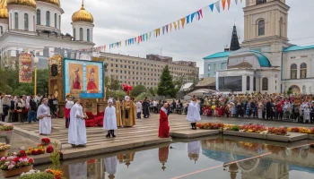 Новосибирск отметил День крещения Руси с литургией, крестным ходом и праздничной программой в Троицк